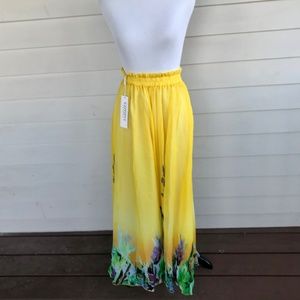 Ezpopsy Chiffon Full Floral Maxi Circle Skirt NWT